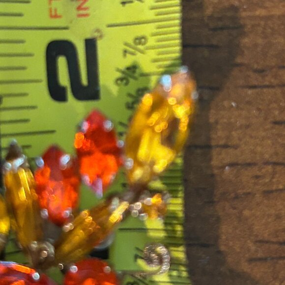 Vintage Juliana Butterfly Brooch Orange Amber Rhinestone DeLizza & Elster #1795 - Picture 16 of 16